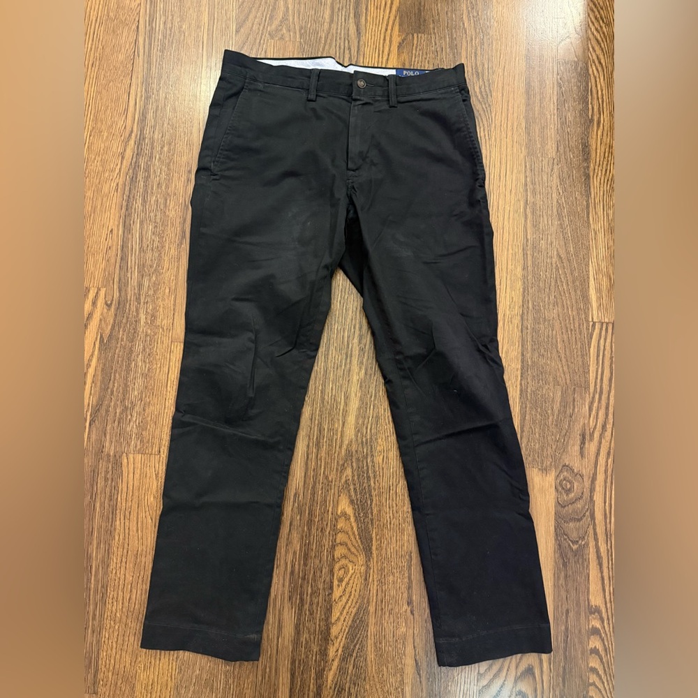 Polo Ralph Lauren Men’s Black Chino Pants - Slim-Stretch Fit